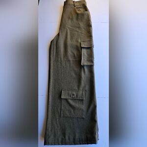 Nasty Gal Olive Wide Leg Pants